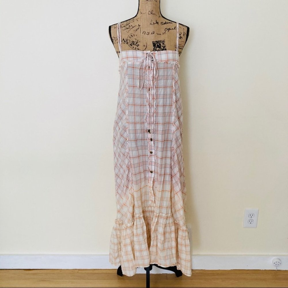 Free People Plaid City Maxi Dress - Picture 3 of 14